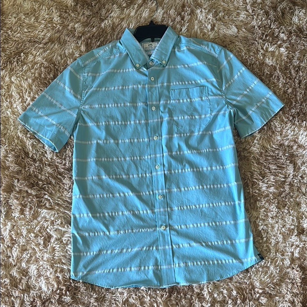 Southern Tide Light Blue Striped Button Down Shirt